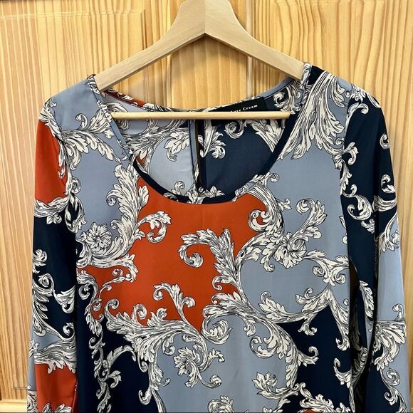 Peach Love Cream California blue red grey long sleeve shift dress tunic S - Picture 2 of 7